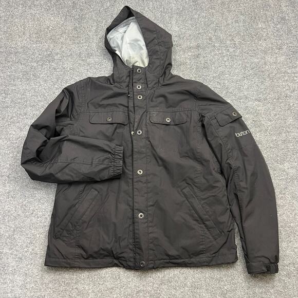 Burton Women's Snowboard Jacket Black Size L Sherpa Lined Waterproof Insulated